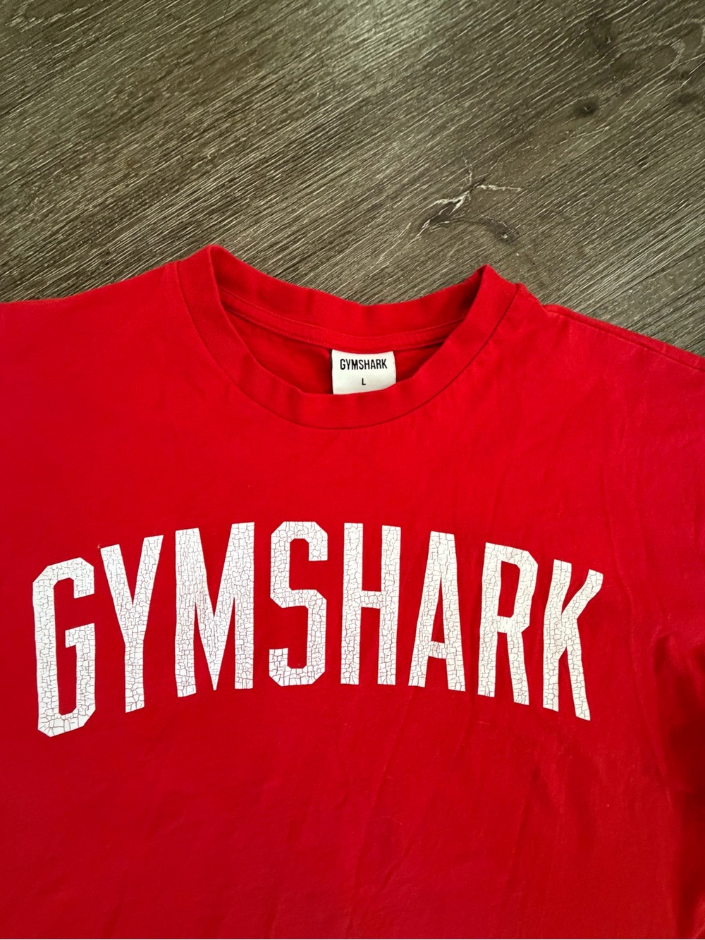 Gymshark Red Short-Sleeve Logo Tee - Picture 2 of 4
